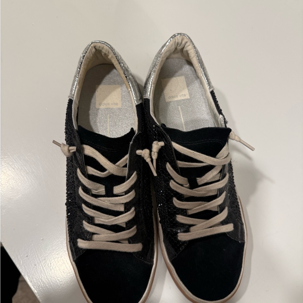 Black and Silver Women's Sneakers